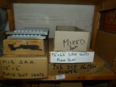 *Five Boxes of Aluminium Plain Slot Vents, Louver Vents, Etc