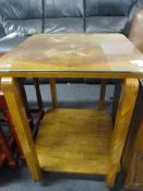 Walnut Two Shelf Side Table