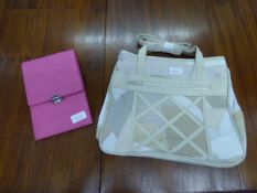 1 Cream Leather Bag and 1 Pink Morgan Bag