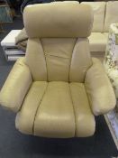 Stressless Style Beige Leather Recliner