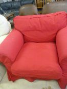 Red Upholstered Armchair