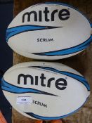 *2 MITRE RUGBY BALL