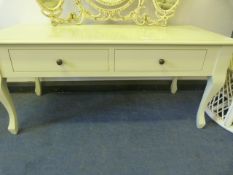 Painted Two Drawer Coffee Table