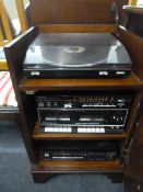 Mahogany HIFI Unit with Record Player