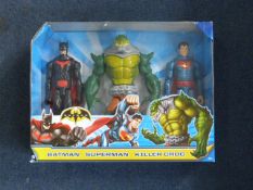 *BOXED SET OF BATMAN, SUPERMAN AND KILLER CROC