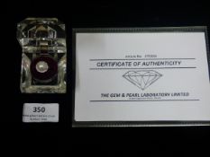 *DIA & CFW PEARL RING WITH CERTIFICATE