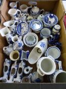 Box of Assorted Delft Ware