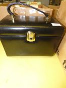 Black Leather Vanity Case
