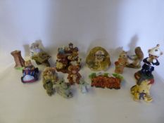 Collection of Figurines Teddies, Dogs, Etc