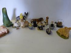Tray of Animal Figurines, Etc