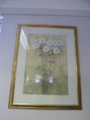 Large Gilt Framed Print of Daisies