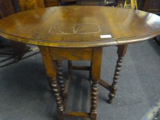 Small Drop Leaf Gate Legged Table in Oak