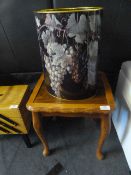 Pair of Metal Bit Bins and an Occasional Stool