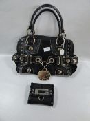 GUESS HANDBAG AND MATCHING PURSE