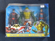 *BOXED SET OF BATMAN, SUPERMAN AND KILLER CROC