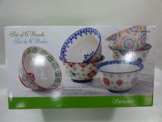 *SET OF 6 DECORATIVE BOWLS