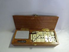 Boxed Set of Dominoes, Cribbage and Card Game