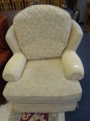 Pale Green Upholstered Armchair