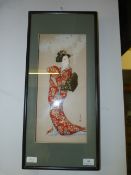 Framed Japanese Silk 3D Picture