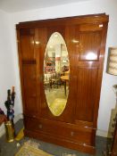 Edwardian Mahogany Wardrobe