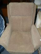 Beige Dralon Reclining Chair