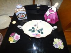 Mixed Lot of Pottery Including; Coalport Figurine Amanda, Staffordshire, Crown Devon, Etc