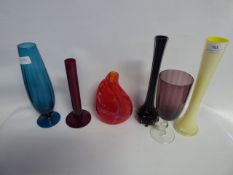 Six Decorative Glass Vases