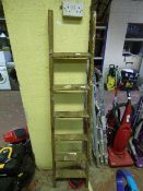 Six Tread Wooden Step Ladder