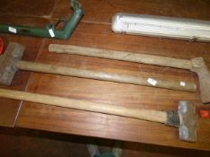 Two Heavy Hammers and a Adze
