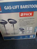 *BLK GASLIFT BARSTOOL 2PK