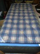 Beauty Sleep Deluxe Single Bed with Blue Dralon Headboard