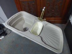 Ceramic Sink with Brass Tap