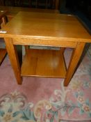 Oak Square Side Table