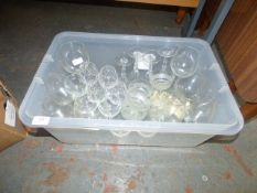 Box Containing Assorted Glassware