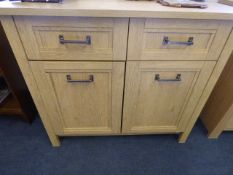 Limed Two Drawer Two Door Cupboard