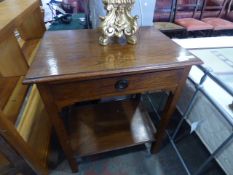 Oak Occasional Table with Drawer