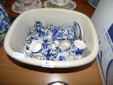 Box Containing Assorted Delftware