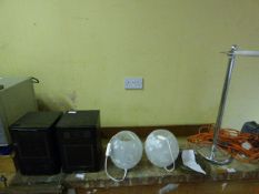 Pair of Speakers, Tw Light Fittings, Etc
