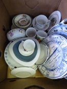 Box of Plates, Cups, Etc
