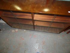 Glass Fronted Double Bookcase