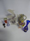 Dolphin Sculpture, Jugs, Glass, Etc