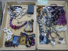 Two Trays of Costume Jewellery