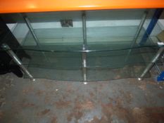 Glass and Chrome TV Stand
