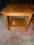 Oak Square Side Table