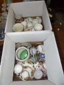 Two Boxes Containing Assorted China, Pottery, Etc
