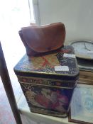 Large Oriental Tin and a Brownie Camera