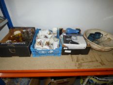 Assorted Bric-a-Brac Including; Glassware, Commemorative Ware, Wash Bowl, Etc