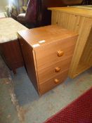 Three Drawer Bedside Cabinet