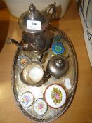 Assorted Silver Plates and Trinket Boxes