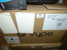 Box Containing 45 Boxes of Vype Classic Flavour E-Cigarettes